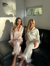 Baby pink feather pyjamas
