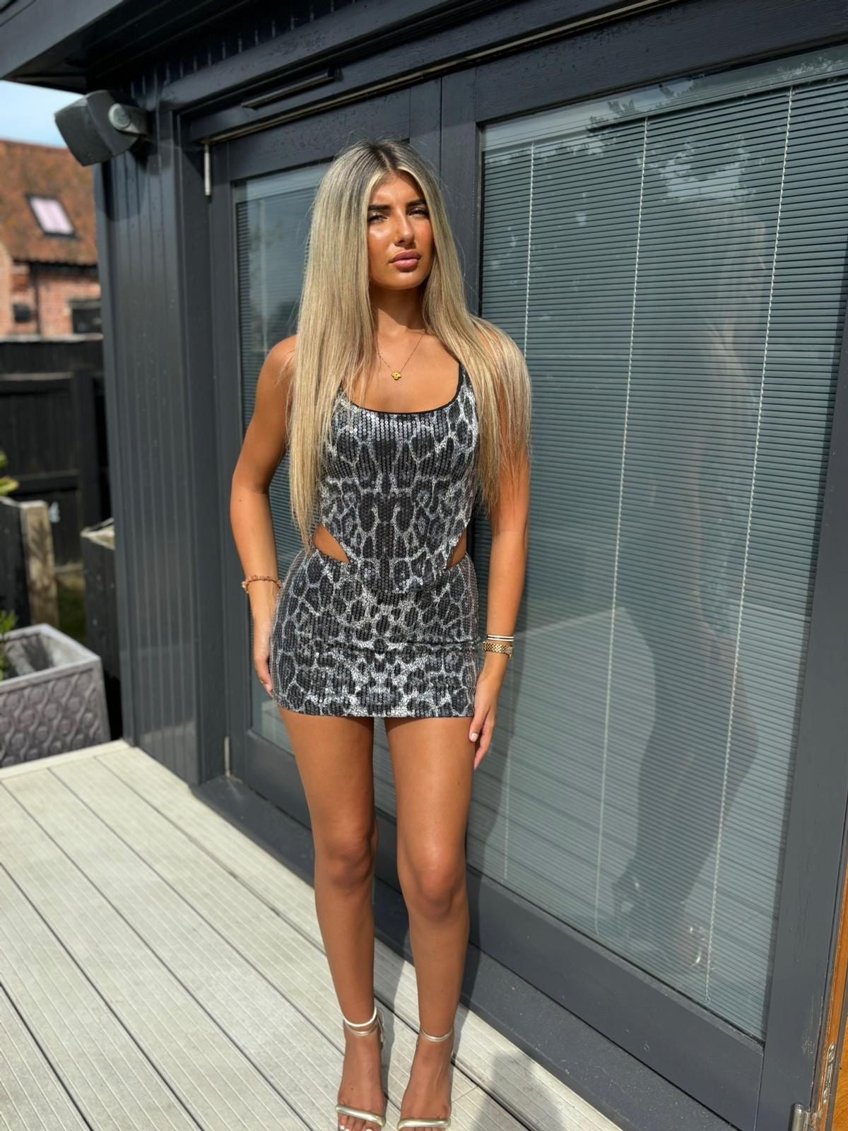 Grey leopard co-ord