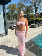 Baby pink 3 piece bikini set