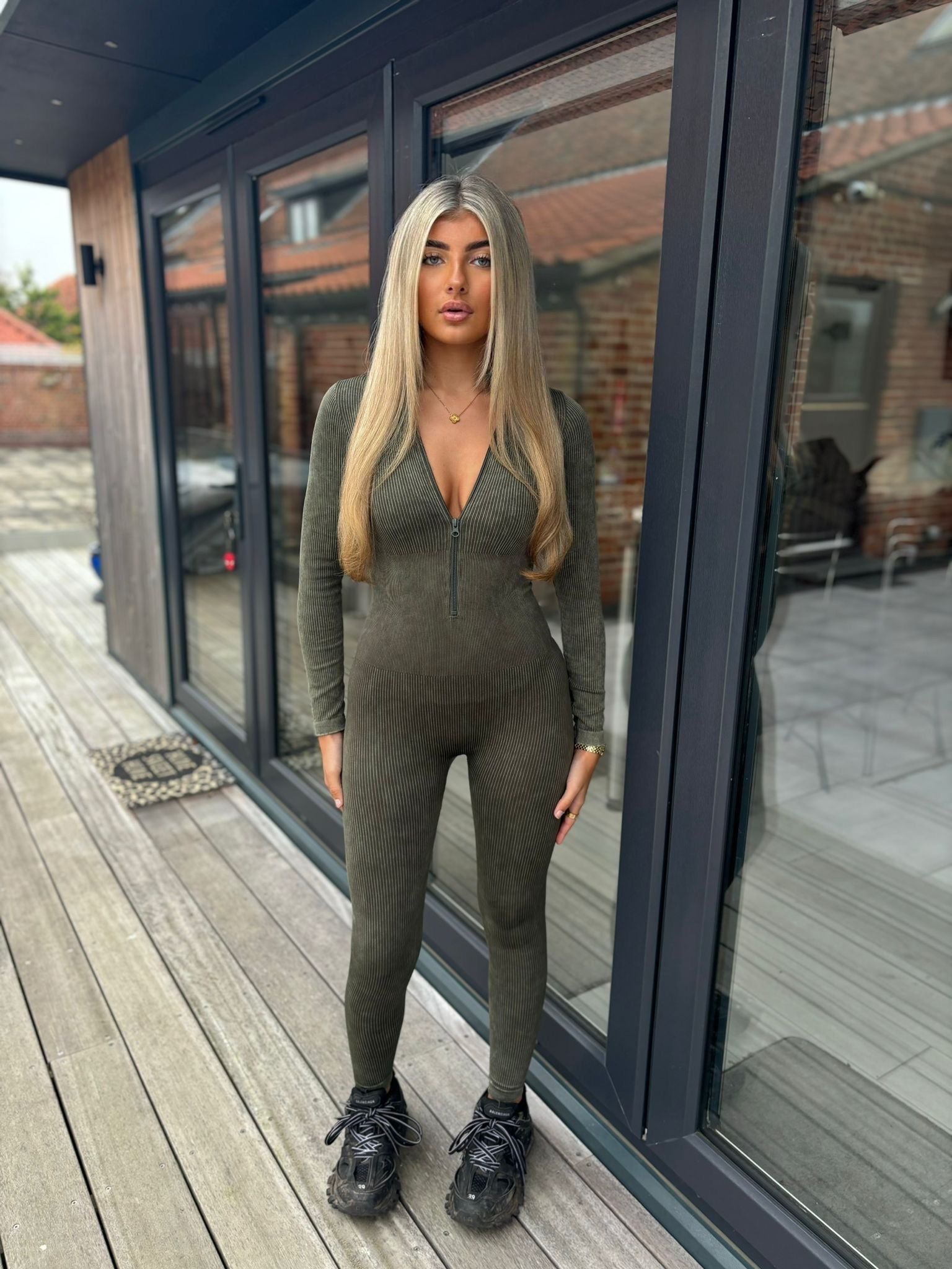 Khaki jumpsuit