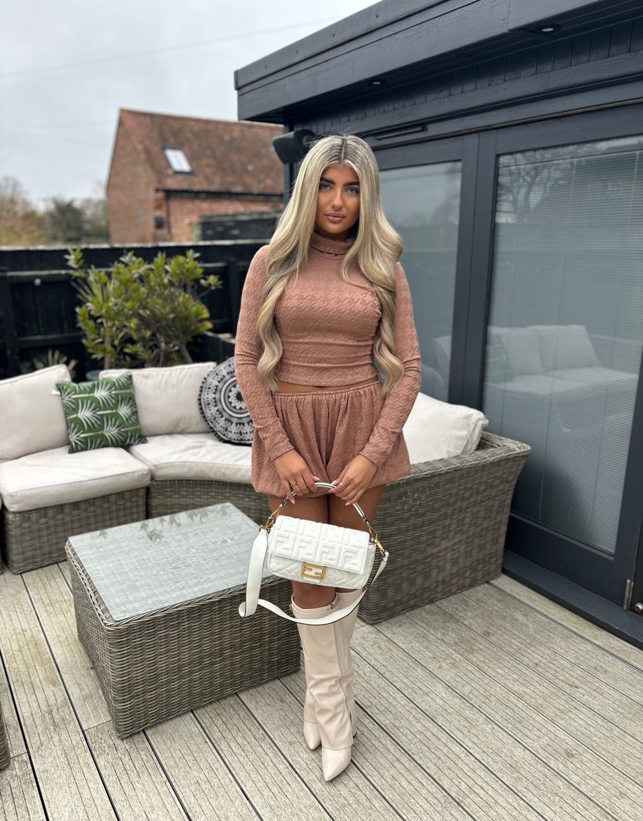 Brown skort co-ord