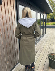 Khaki trench coat