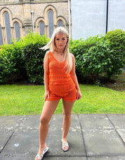 Orange crochet co-ord