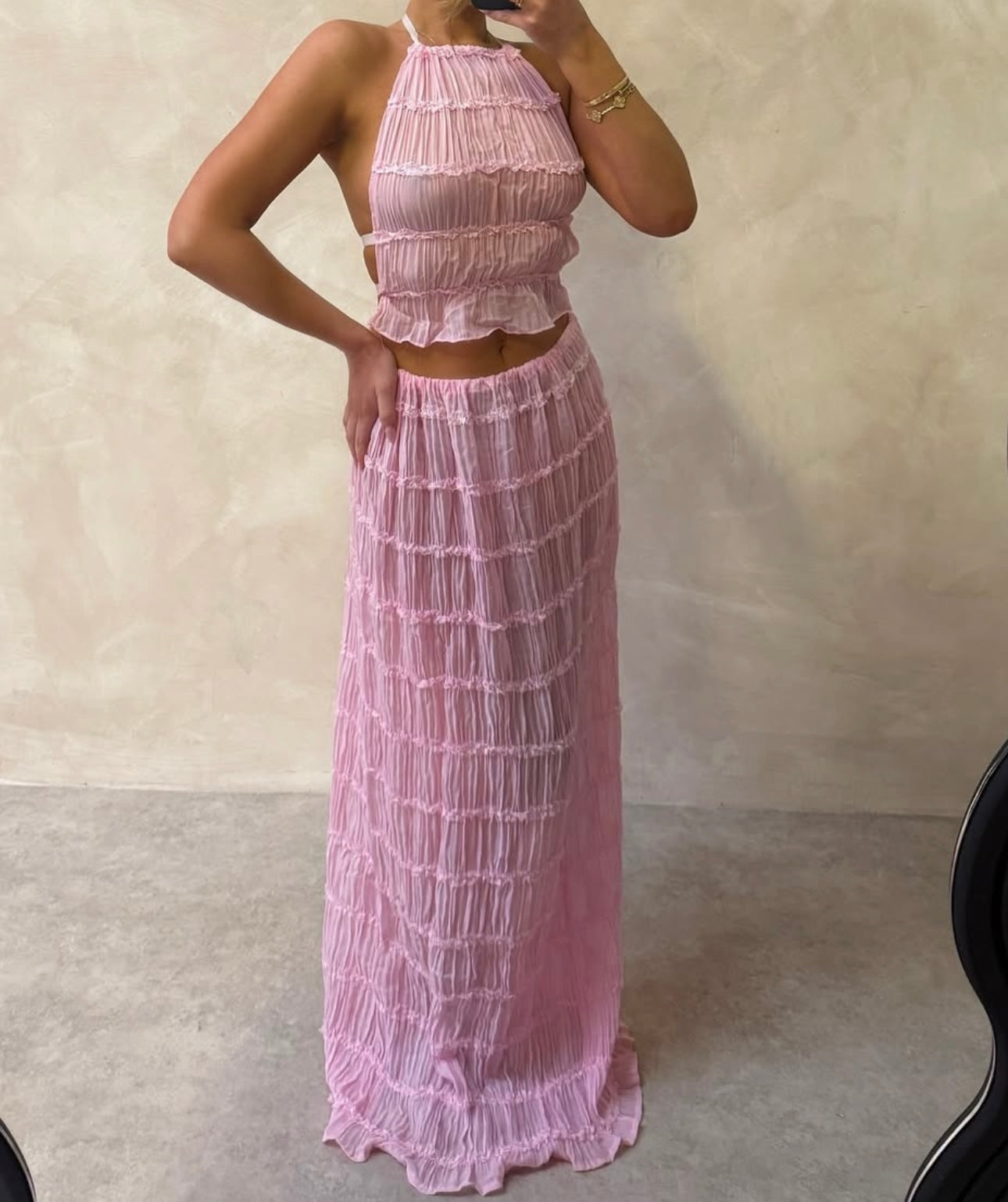 Pink, black & white set