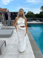 White lace dress