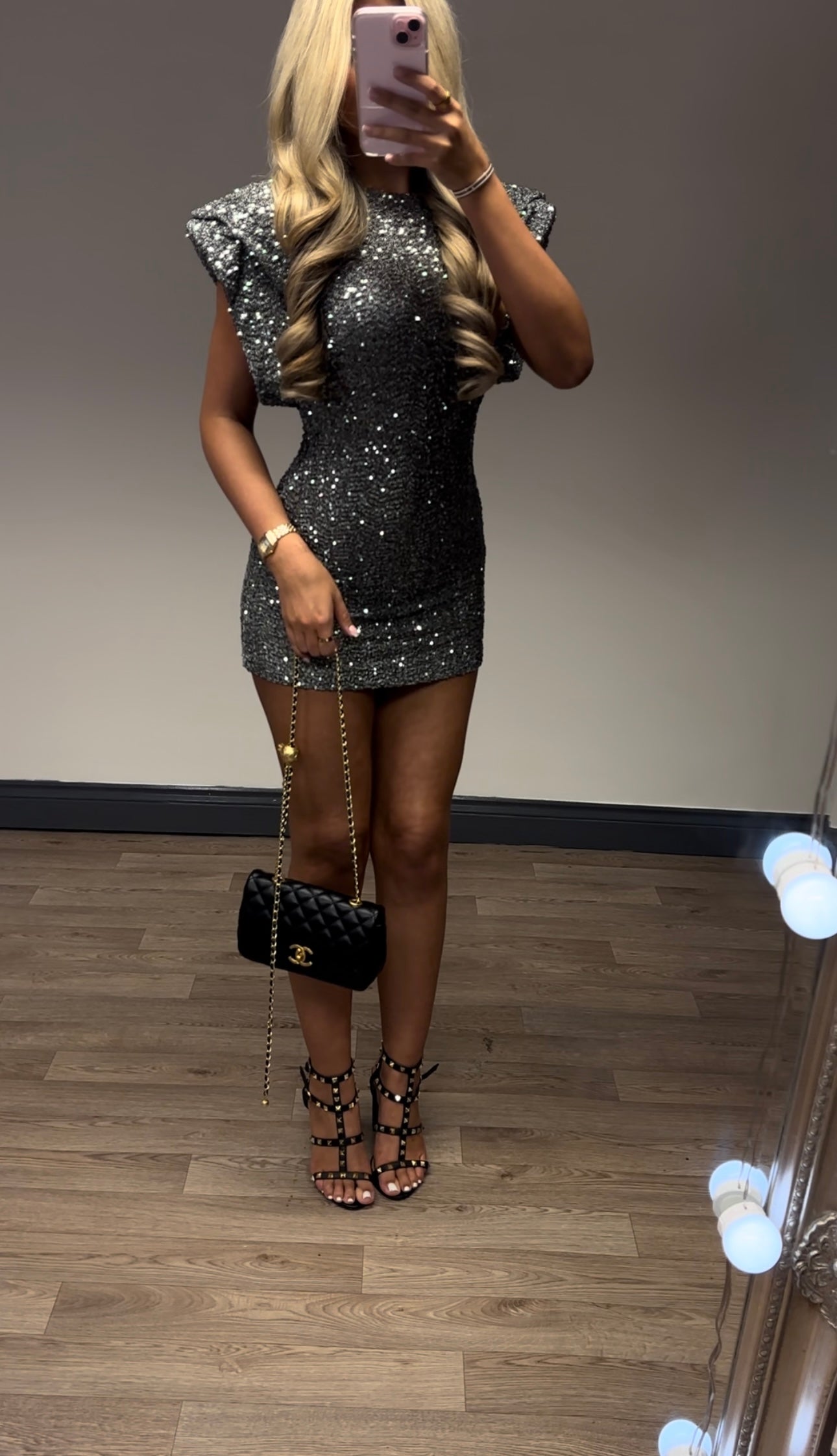 Grey Sequin Dress