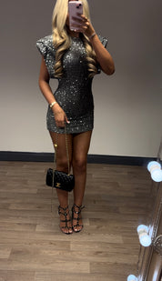 Grey Sequin Dress